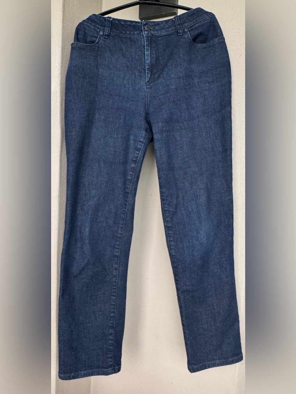 Talbots Signature Straight Fit Denim Blue Jeans Mid-Rise Stretch 5-Pocket 12/29*